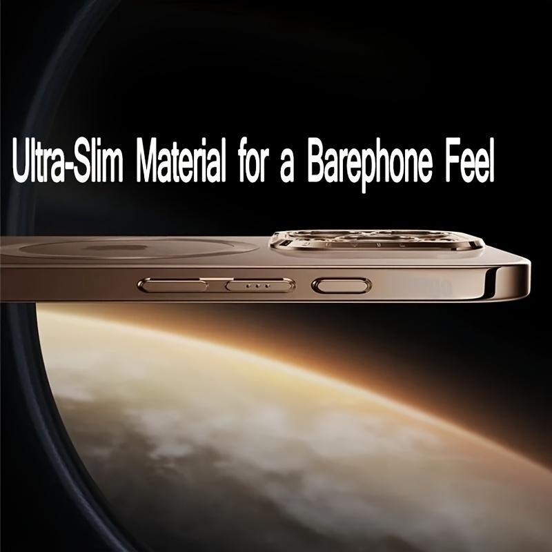 For iPhone Magnetic Electroplated Case - Transparent with Camera Lens Protection Glass and Wireless Charger Cover for 17 Pro Max 17 Air ,15, 14, 16, 13, 12, 11 Pro Max Shockproof Casing