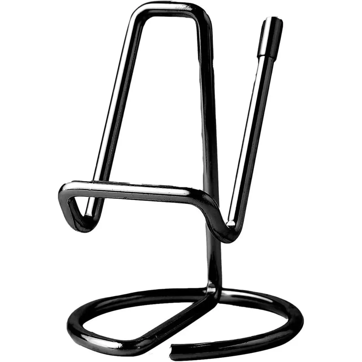Cell Phone Stand, Business Card Holder, Mobile Phone Holder – Metal Wire Cellphone Cradle Dock, Compatible with /Android Phones/iPad mini/Kindle (Black)