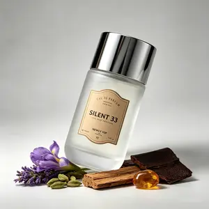 Unisex Woody Floral Eau de Parfum 100ml – SILENT 33, A Long-Lasting Violet Sandalwood Perfume, Aromatic Woody Scent, Minimalist Fragrance, Quiet Luxury Gift Scent