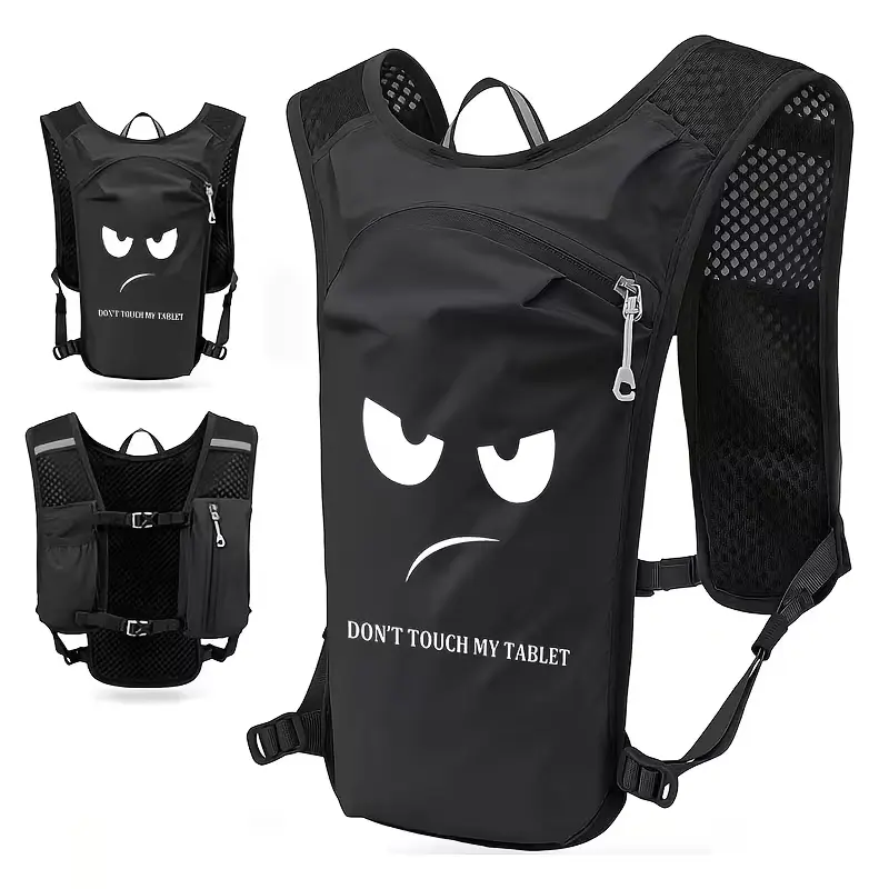 Funny Print Running Hydration Vest for Men Women, Lightweight Breathable Sports Backpack for Jogging Cycling, Gift for Running Lovers, Halloween Christmas & Birthday Gift, Jogging Equipment