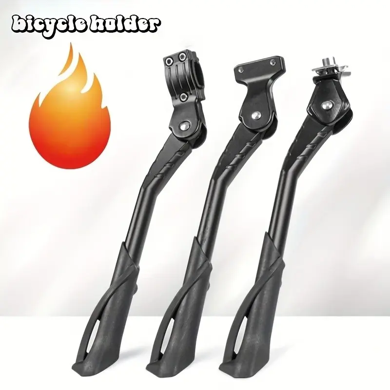 6msks Bike Kickstand for 20inch 24inch 26inch 29inch Bikes, Adjustable Electric Bicycle Support Stand, Side Parking Bracket Parts