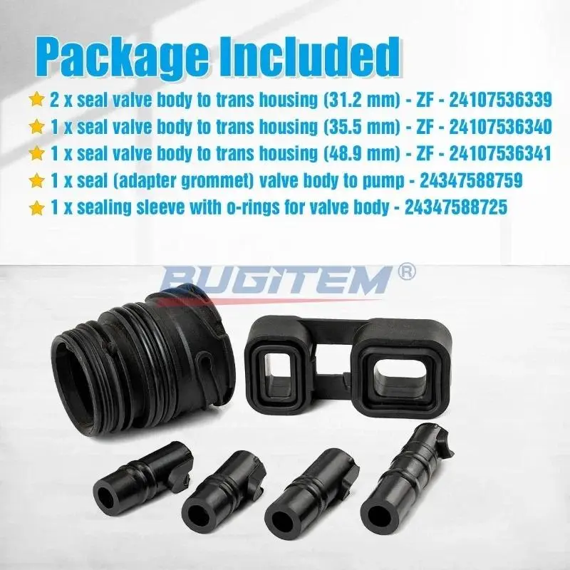 Automatic Transmission Valve Body Sealing Tube Sleeve Seal kit 6HP19 6HP21 For Audi BMW 24107536339 24347588759 24347588725
