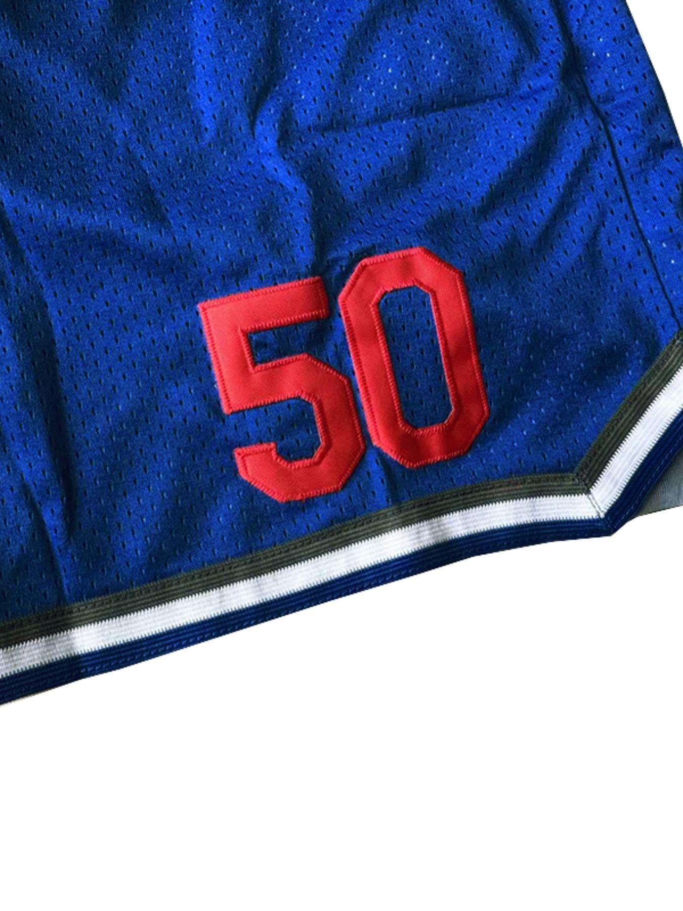 Men's Letter Embroidery Basketball Jersey Shorts, Casual Breathable Comfortable Shorts for Daily Wear, Men's Bottoms for All Seasons