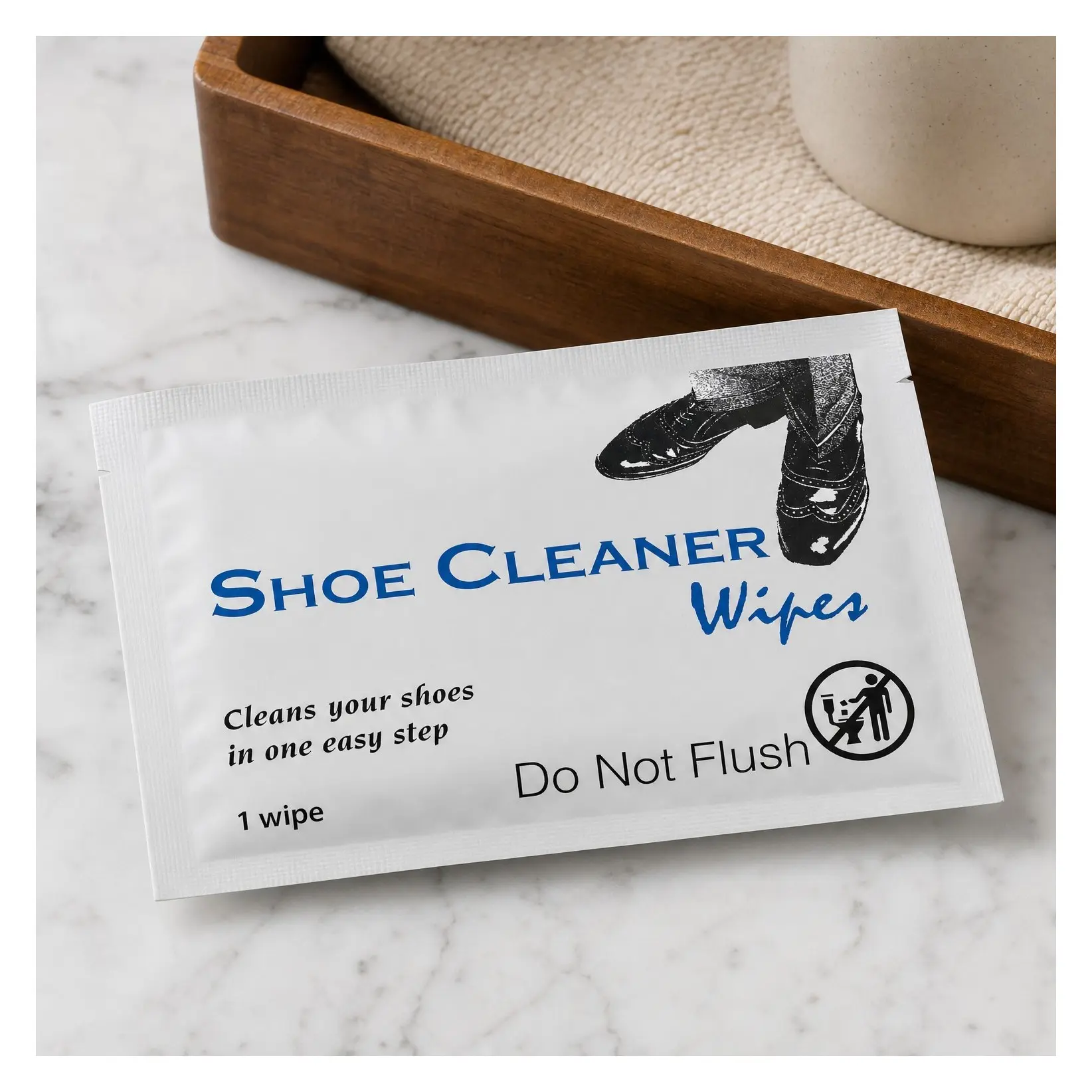 Pre-Moistened Leather Shoe Cleaner Wipes, 50 Count | Streak-Free Shine, Individually Wrapped, Portable Travel-FriendlyGift