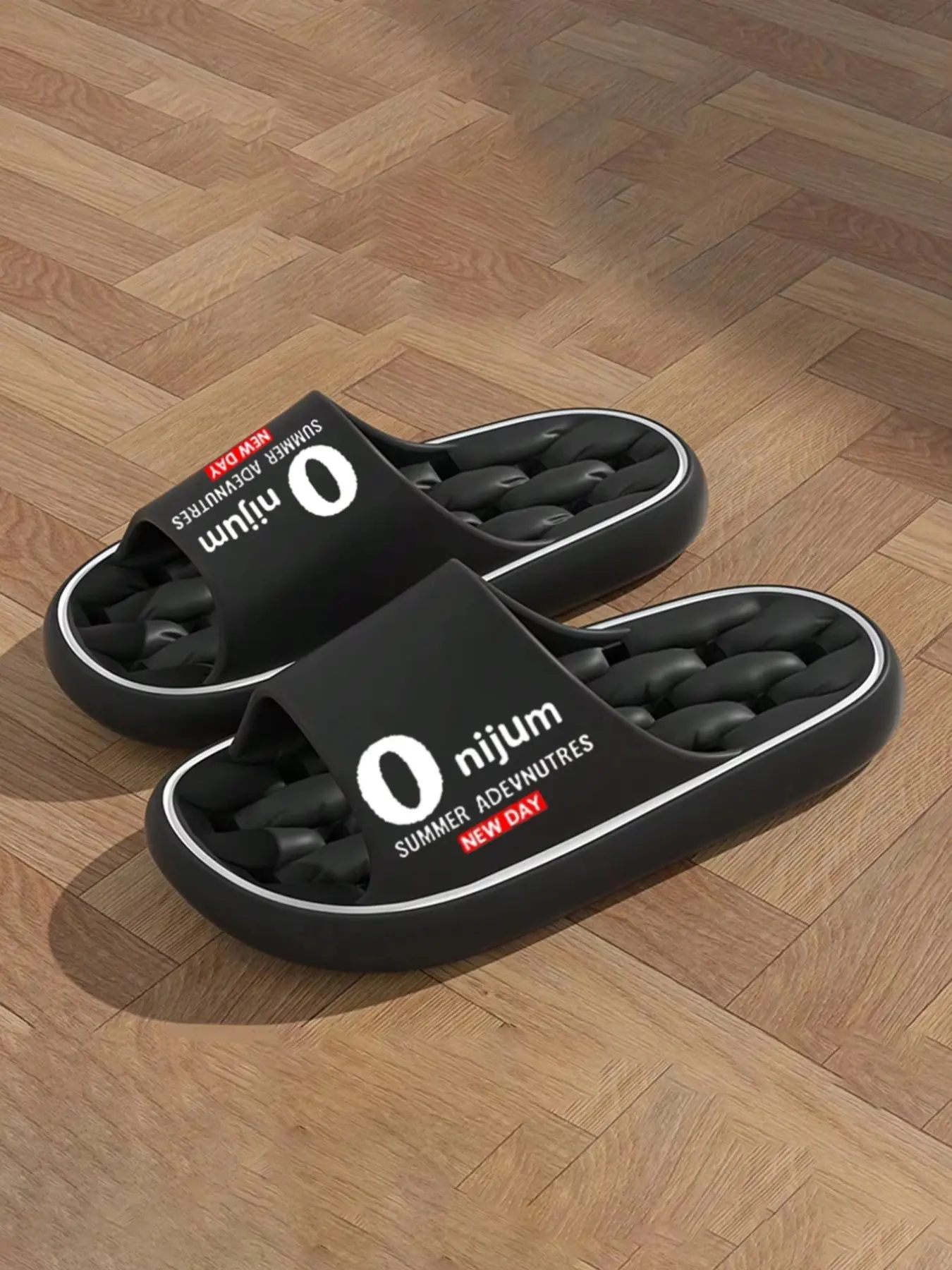 Summer Adult Comfortable Waterproof Slippers, Unisex Breathable Shower Sandals, Quick-Dry Anti-Slip Eva Couple Shoes, All Seasons Casual Footwear