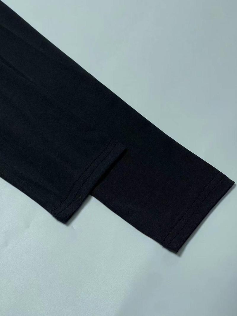 Women's Contrast Lace Crop Tee & Flare Leg Pants Two-Piece Set, Casual V Neck Long Sleeve Top & Bell Bottom Trousers for Daily Wear, Ladies Fall & Winter Clothes