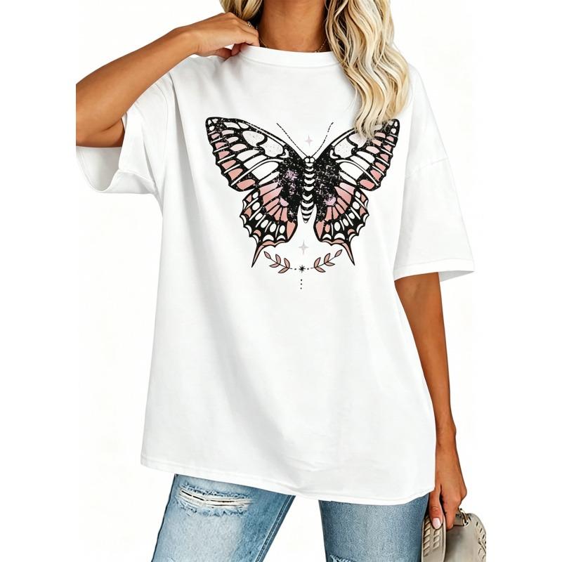 Pure Cotton Short Sleeve T Shirts -Soft Summer Crop Tops,Fit Basic Tees for Workout,Summer,Oversized Printed T-shirt Tshirt Women