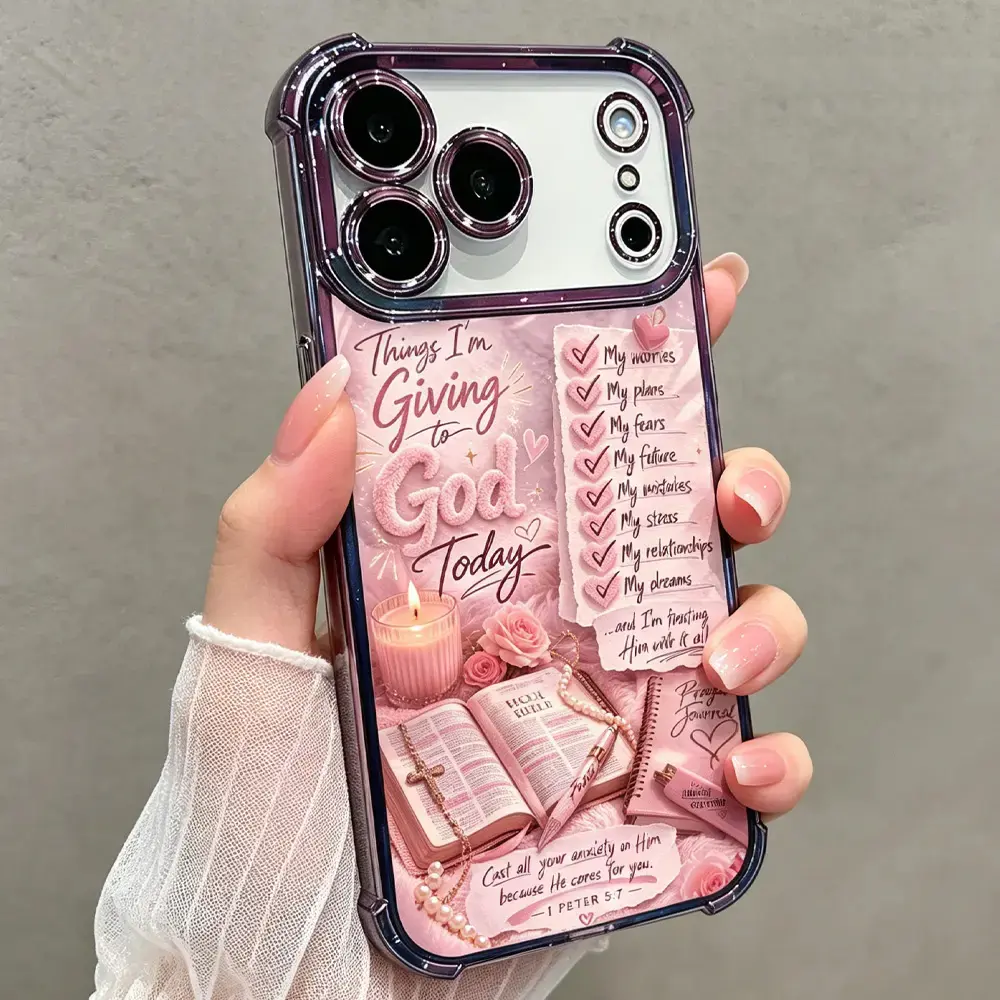 Cute Pink Aesthetic Phone Case, Spiritual Reflection Art Cover, Floral Journal Collage Design, Shockproof Anti Scratch Durable Bumper Case, Trendy Gift for Women, for iPhone 18promax 11Plus-17Air Samsung Galaxy S26 S25 S24 Ultra Plus., Faithful Print, Fit