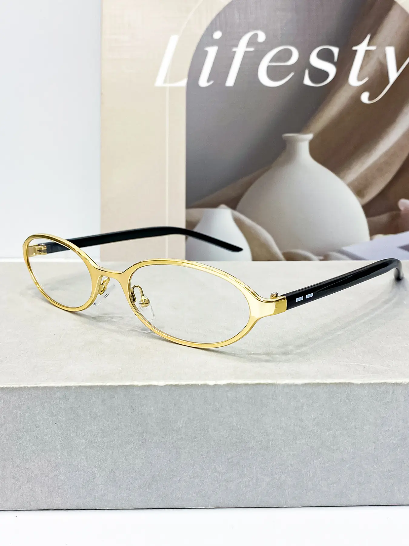 New Oval Small Frame Fashion Glasses for Women, Classic Date Glasses, Versatile High-End Casual Wear, Stylish Accessory