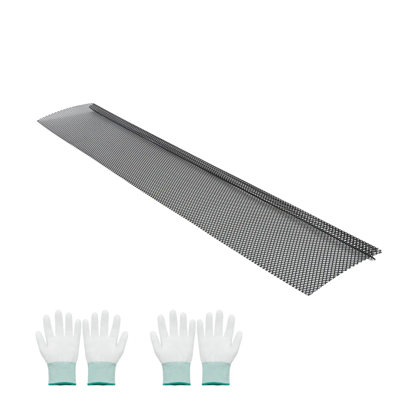 Gutter Guard, 6 in Powder-Coated Steel Gutter Screen, Heavy-Duty 120 ft Length, 0.04 in Thickness, Leaf Guard for Debris and Leaves, Easy DIY Install, Fits 6" Standard Systems, 40 Pack, Black