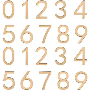 20 count Self Adhesive Mailbox Numbers, 2"  Door Address Sign Stickers, Raised  Effect, for Residence, Apartment, Office Room, Mailbox (Number 0-9,  Tone)
