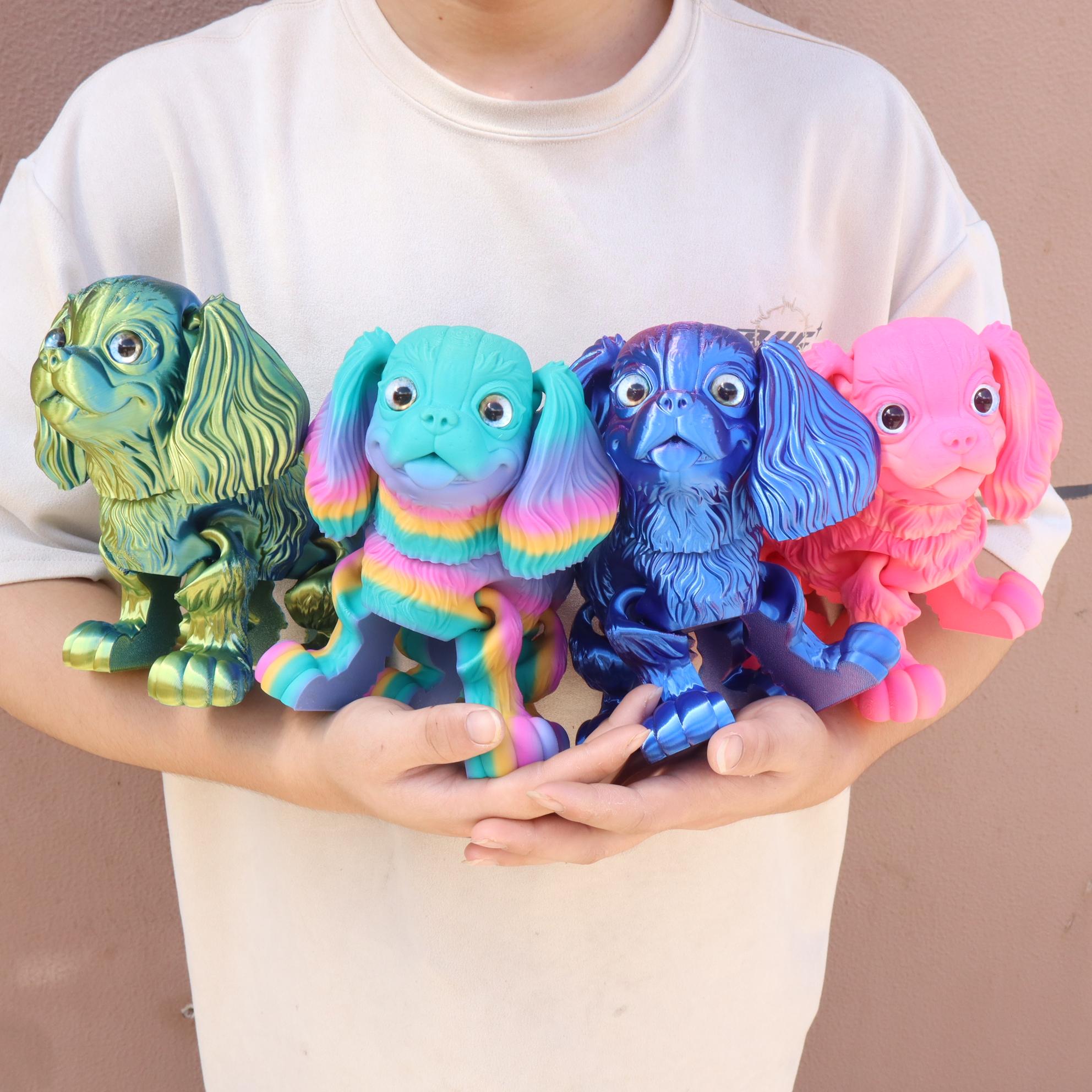 3D Printed Poodle Dog Figurine, Large & Small Sizes Available Decorative Fidget Figurine, Durable Plastic Material, Perfect Gift for Any Occasion, Articulated Fidget Figurines, Doll Figurines, Collectible Figurines