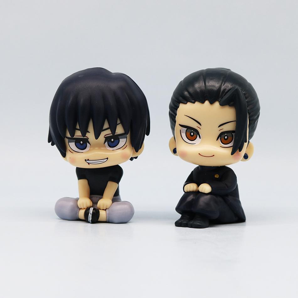 New 5Pcs/set Jujutsu Kaisen Cute Yuji Itadori Gojo Satoru Q Ver. PVC Action Figures Anime Figure Model Toys Collection Doll Gift