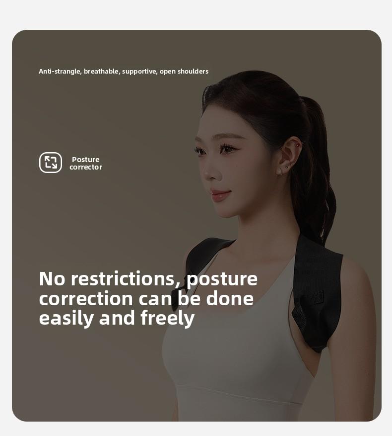 Open Shoulder Strap Fitness Posture Corrector Strap Posture Correction Straight Back Enhance Temperament Invisible Wearable Unisex Children's Posture Corrector Strap