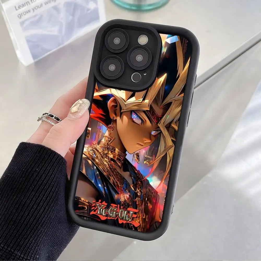 Yugioh Yami Yugi Phone Case for iPhone 17 16 15 14 13 12 11 Air Pro Max Plus Black Soft TPU Shockproof Cover