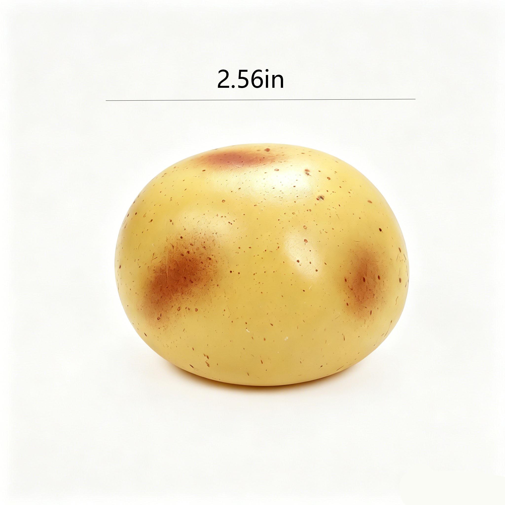 2.56 Inch Non-Rebound Soft Squeeze Mini Potato Decorative Ornament, Portable Desktop Layout Accessory, Selfie/Vlog/ASMR Video Shooting Scene Prop