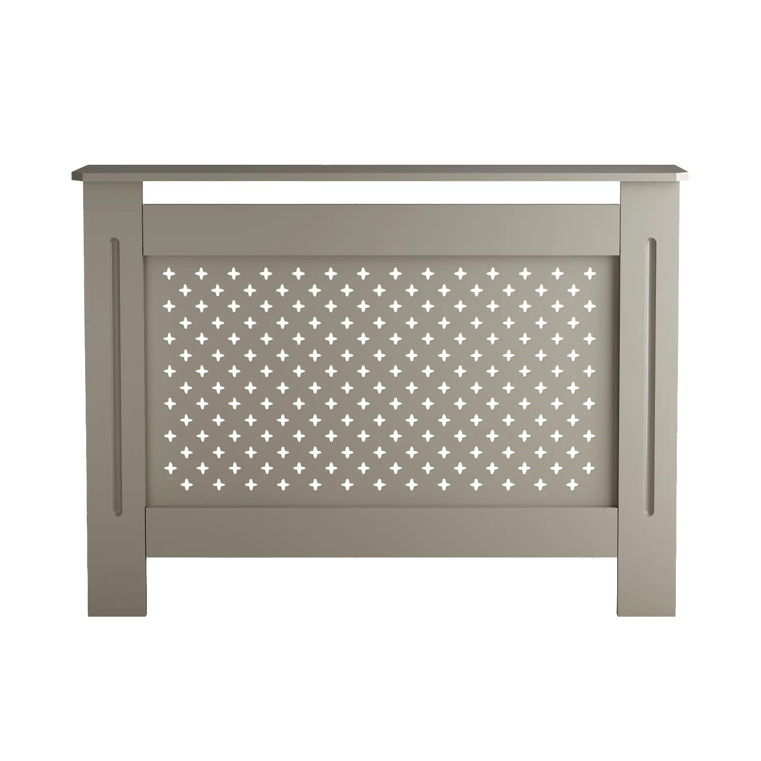 Nokaa MDF Radiator Cover Cabinet with Perforated Front Panel and Top Display Shelf, Natural Wood Finish Heater Enclosure for Living Room Bedroom Entryway, Easy Assembly Indoor Heating Cabinet, 44.1"W x 7.5"D x 32.3"H, Natural Color