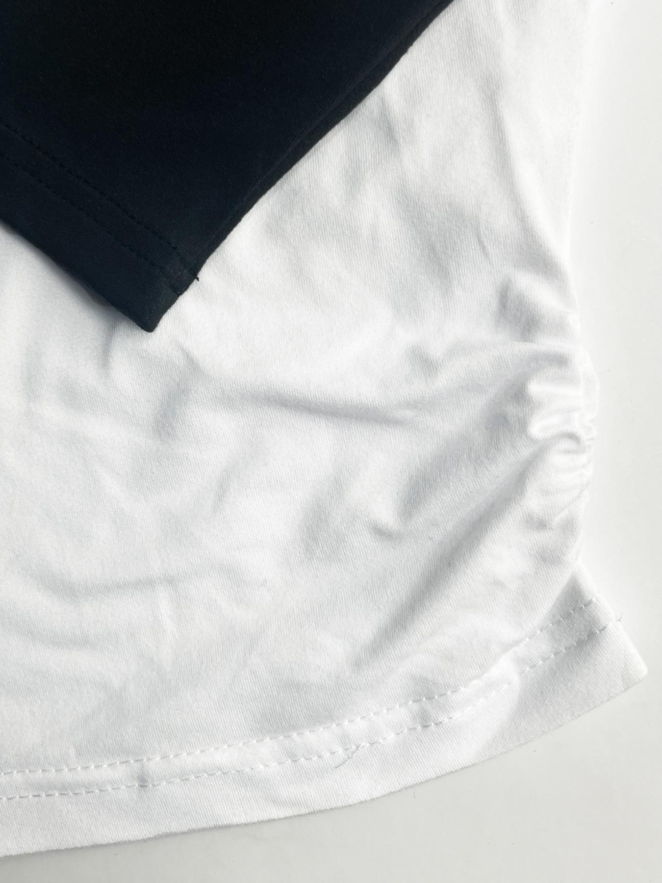 European and American Women's Casual Knit Round Neck Long Sleeve Color Block Patchwork T-Shirt with Ruffled Flared Pants Set, Perfect for Spring and Fall Wear, Fit