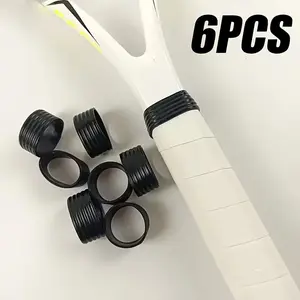 6-Pack Pickleball Racket Non-Slip Seal Rings, Tennis Badminton Racket Silicone Fixing Rings, Durable High-Elastic Handle Sealing Accessories