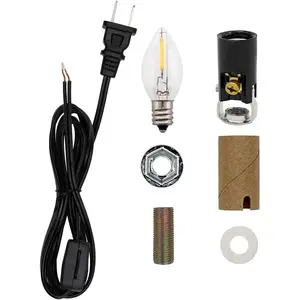Creative Hobbies Small Christmas Tree Wiring Kit with 0.7 watt LED Bulb, E12 Candelabra Base, Great for Lighting Small Objectsfidget toys