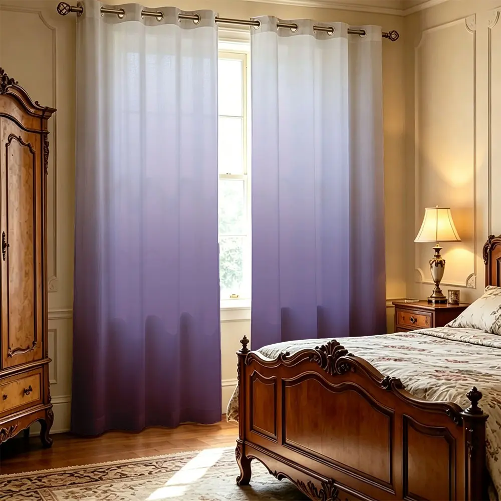 2 panels Bedroom Privacy Room Divider Blackout room , Gradient taro purple Blackout room partition curtains, Privacy Grommet Curtains, Contemporary Style, Indoor Use, Suitable for Bedroom Bathroom Kitchen, Home Decoration Curtain, Home Decorative Curtain
