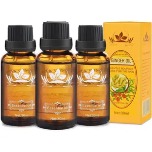 3 Pack Ginger Massage Oil,100% Pure Natural Lymphatic Drainage Ginger Oil,SPA Massage Oils,Repelling Cold and Relaxing Active Oil-30ml #BodyMassageOil #SPAOil #NaturalEssentialOil