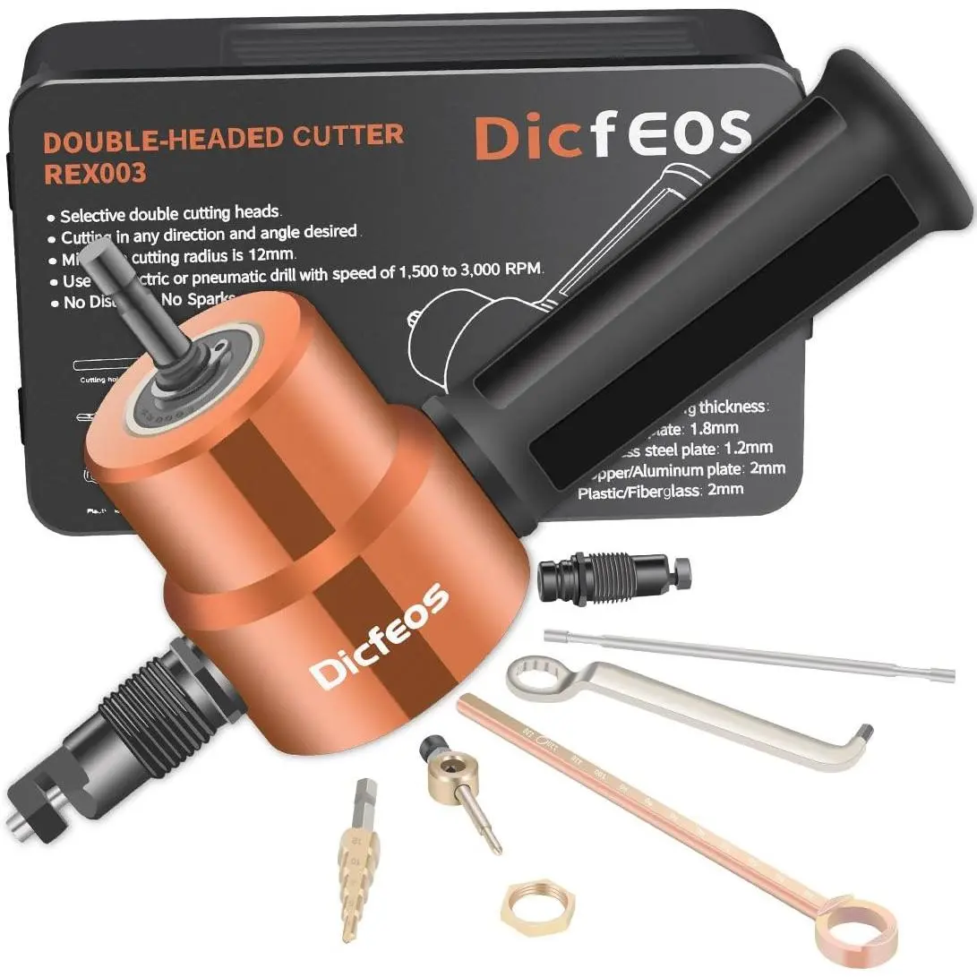 Head Sheet, Versatile Nibbler for Straight Curve and Circle Cutting, 14 Gauge, Perfect for Home DIY and Car Repair