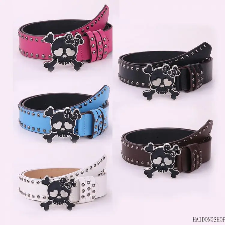 Viral Punk Rock Y2K Ins Aesthetic Rivet Skull Wide Waist Corset Belt For Men Women, Gothic Studded Waistband, Trendy Unisex Accessory For Livehouse Streetwear Concert Grunge Daily Outfit Styling