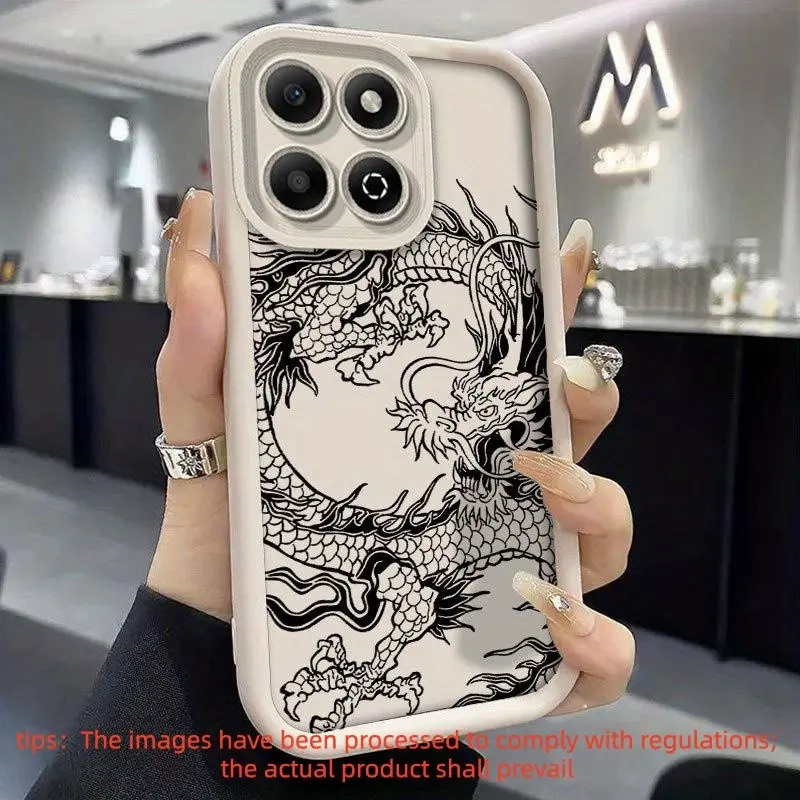 Mobile Phone Case for Honor X9C X7C X8B X6B X9B X7B 4G 5G X8A X9A X6A X7A 90 200 Lite Trendy Creative Design Chinese Dragon Light Luxury Business Fashion Angel Eye Step Lens Protective Case for Honor 200 Smart 90 Pro Magic7 Magic 5 6 Lite