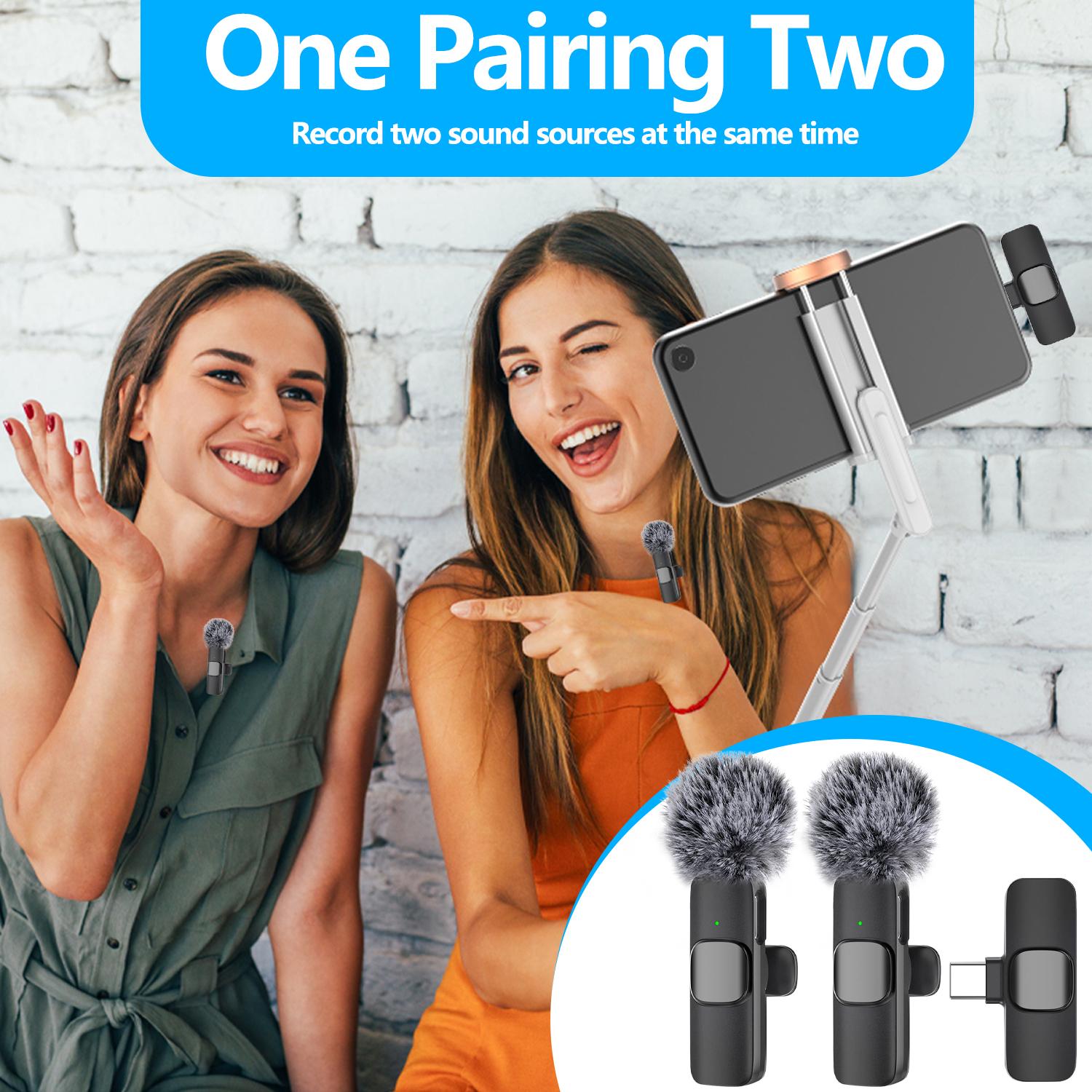 Clip-On Microphone with Type-C and USB Support, Noise Reduction for Clear Audio, Ideal for Recording and Streaming