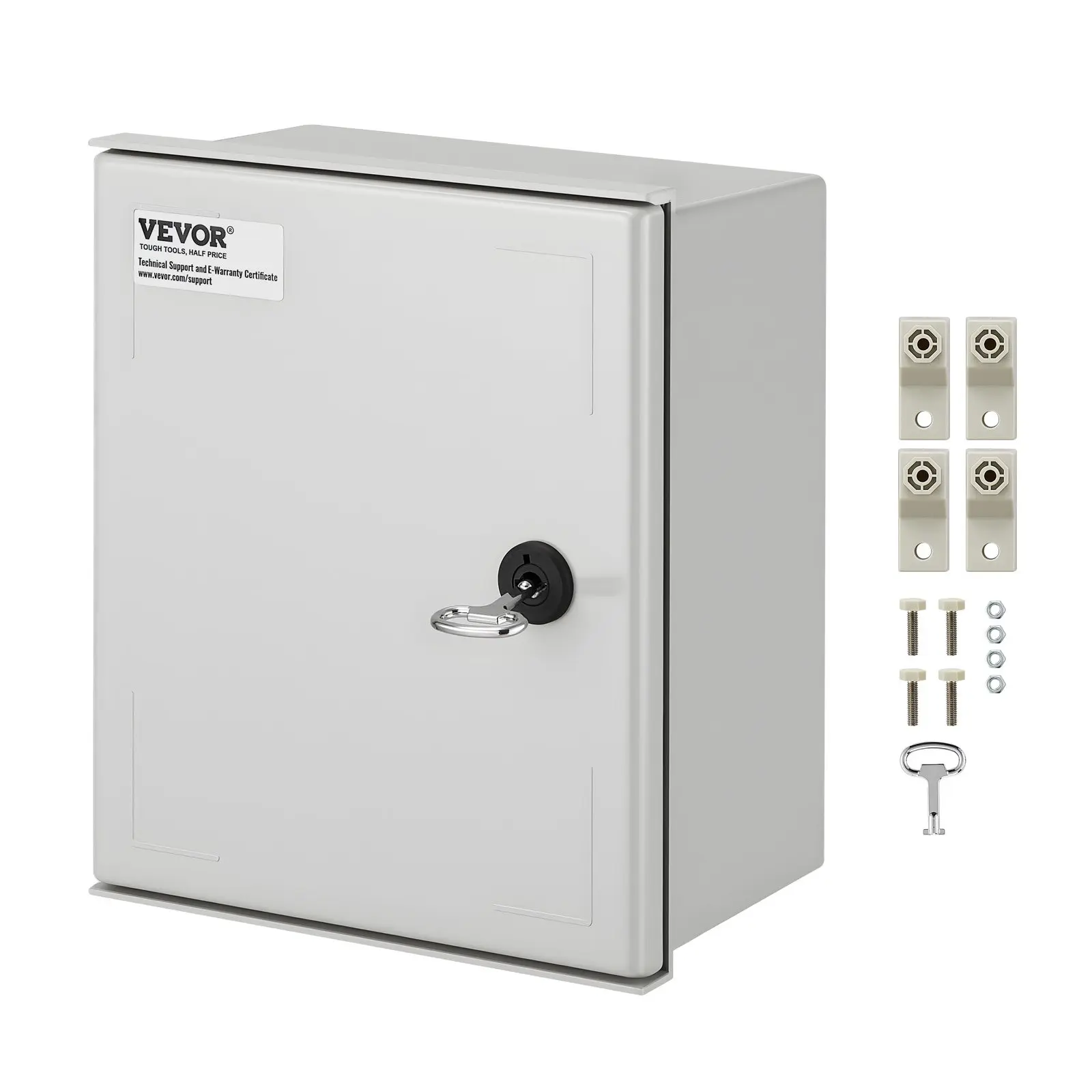 【Summerfinds】VEVOR Tip-325 NEMA 4X Fiberglass Body Electric Box, 12x10x6in Wall Mounted Enclosure, IP66 Rated Water & Dust Resistant, Indoor/Outdoor Use, Includes Mounting Plate (30x25x14cm), Waterproof Sealant