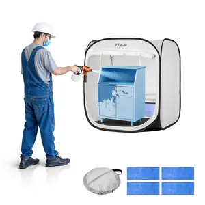 VEVOR Portable Paint Booth Tent, 28.3x 28.5x 29.5 inch Pop-Up Portable Spray Paint Tent with Mesh Door, Spray Painting Tents for Cabinets, Chairs, Models, Tables, Pop-Up Design, Efficient Airflow