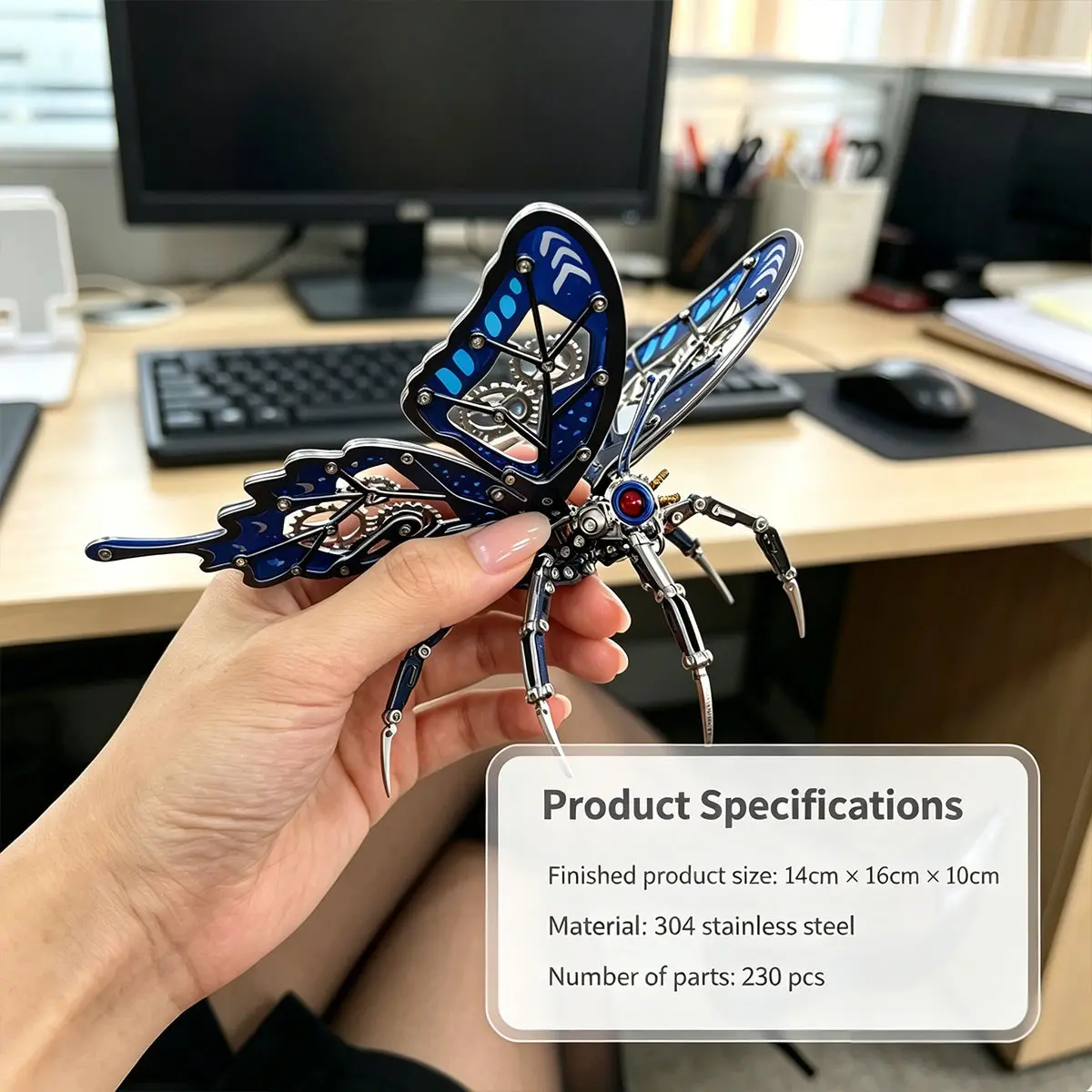 Mechanical Butterfly 3D Metal Puzzle Model Kit, Magic Colorful Butterfly DIY Assembly Toy, 3D Jigsaw Puzzle, Creative Puzzle, Interlocking Puzzle for Adults