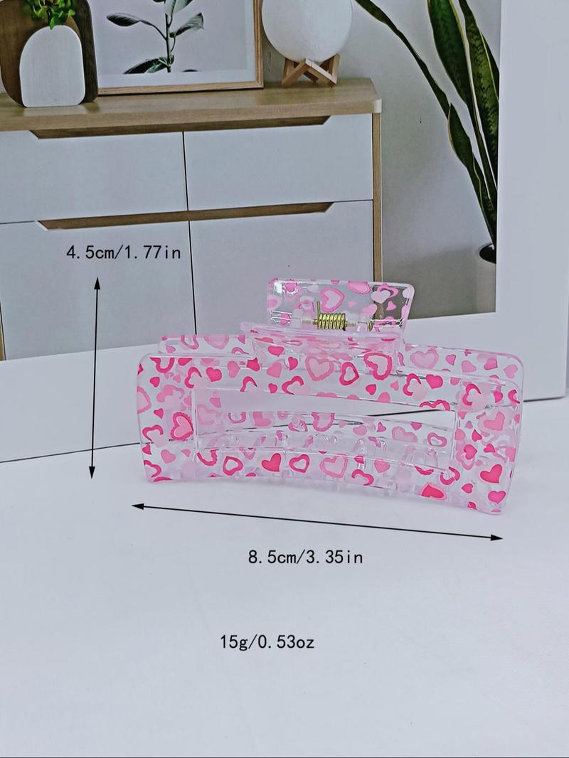 Fashionable Hollow Out Design Hair Claw Clips, Casual and Versatile Hair Accessories for Women & Girls, Minimalist Headwear Suitable for Thick Hair, Hair Clip Set, Flat Claw Clips