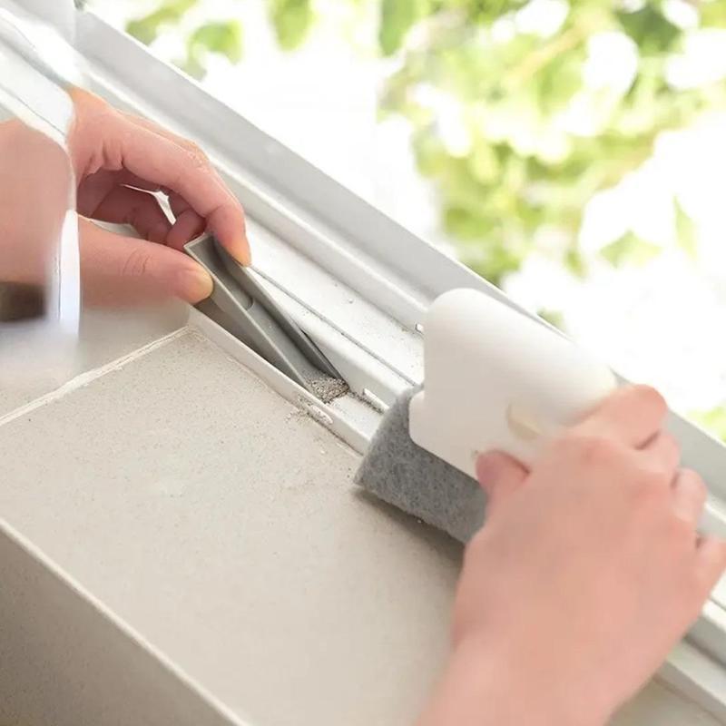Window Track Cleaning Brush, Portable Handheld Multi-Functional Cleaner, Door Gap Rail Tool, Home Essential, Household Cleaning Set, House Cleaning Tools