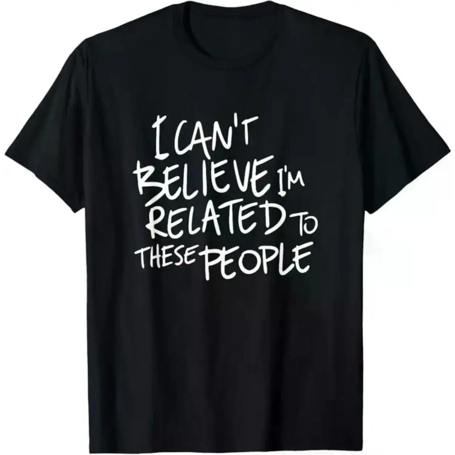 Family Streetwear T-Shirt - All Seasons Casual Short-Sleeve Round Neck Top with Hilarious Unique Family Connection Surprise Design