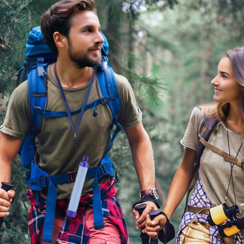 Outdoor Portable Water Filtering Straw, Compact Activated Carbon Water Filtering Straw for Hiking Camping Travel Fishing Mountaineering, Outdoor Water Filter, Emergency Water Filter Straws Outdoor Portable Water Filtering Straw, Compact Activated Carbon Water Filtering Straw for Hiking Camping Travel Fishing Mountaineering, Outdoor Water Filter, Emergency Water Filter Straws