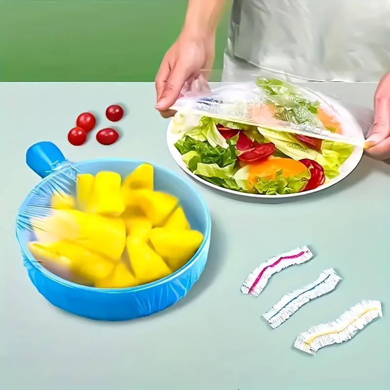 Disposable Food Freshness Wrap, 300pcs/100pcs Stretchable Clear Plate Cover, Multi-use Kitchen Cling Film, Fly Dust Proof Cover for Home, Restaurant, Picnic, Plastic Food Storage, Elastic