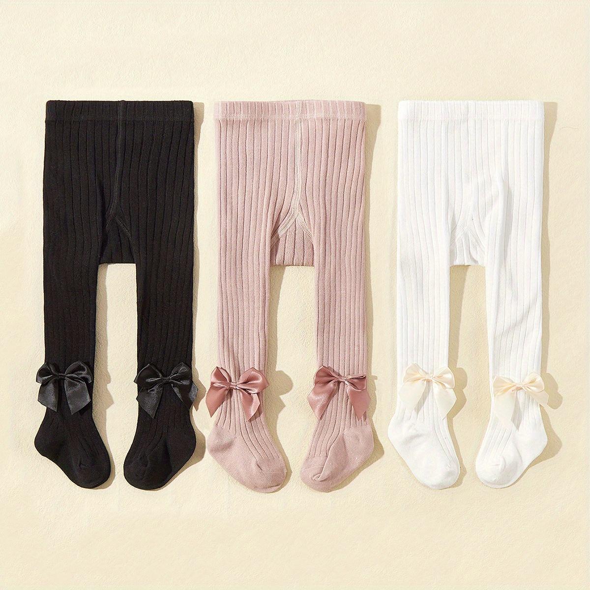 3/4 Pack of Solid Color Knitted Tights f