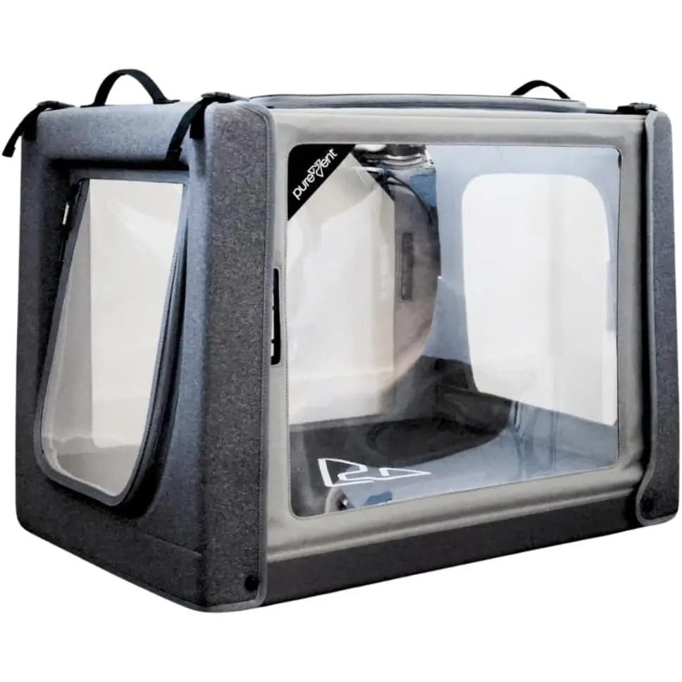 Compact Safe Oxygen Animal Chamber - PureVent Veterinary-Grade Oxygen Therapy Cage for Dogs,Cats,Birds - Built-In Ventilation for Pets Up to 30lbs