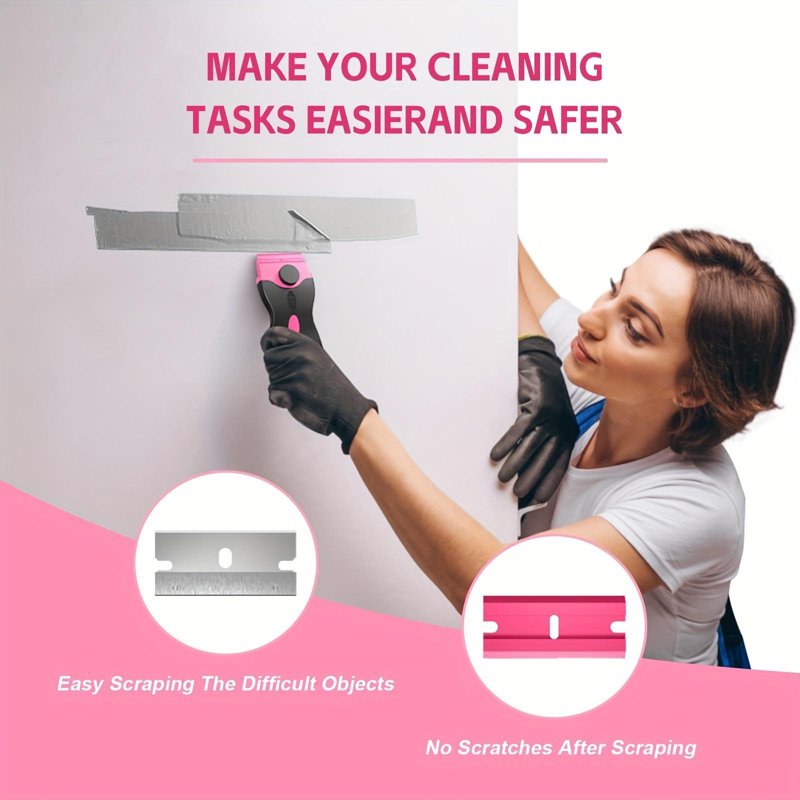 Multifunctional Scraper Tool, 1 Set Including 2 Counts Universal Scraper Tool with 20 Blades, Glass Scraper, Kitchen Fluid Cleaning Tool, Household Items, Home Cleaning Tool, Bathroom Accessory