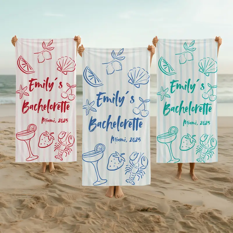 essential,,standard,portable,,hostess,,,xl,luxury,bathtowels,decorative,boat,towels,quick,drying,Personalized Bachelorette Beach Towel Custom Bridesmaid Proposal Gift Last Toast by the Shore Bridal Party Pool Towel Bride Travel Keepsake Multifunctional Ca