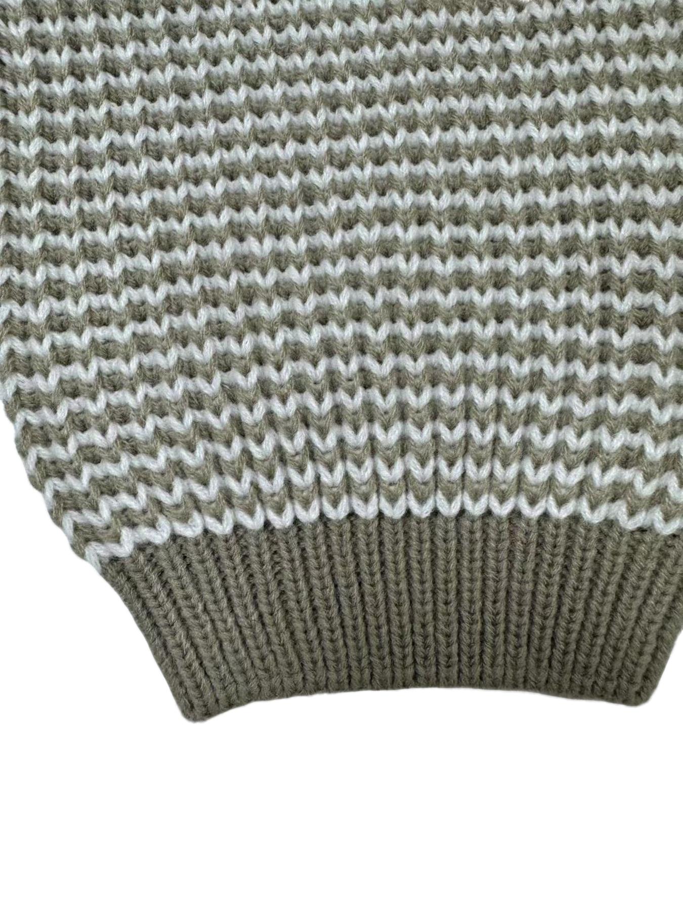 Women's V-Neck Long-Sleeve Sweater Cardigan, Thick Knit Loose-Fit Colorblock Design, Casual Fashion Outerwear for Fall and Winter