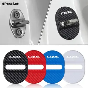 4pcs Car Door Lock Protection Covers, Plastic Rust-Resistant Buffer Guards, Fits Honda Civic, Universal Automotive Decor Stickers, Stickers for Cars
