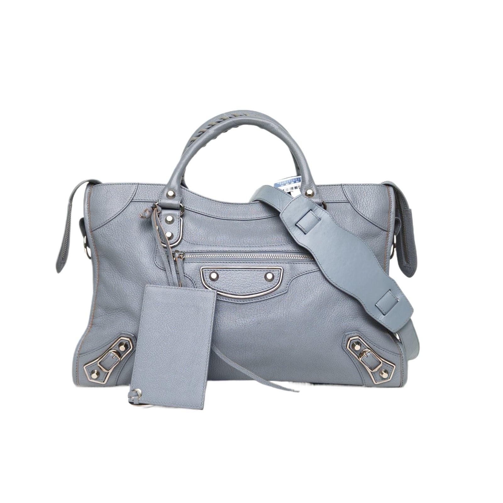 Pre-owned Balenciaga 【Alea】CLASSIC CITY Motorcycle Bag Medium 38 Blue