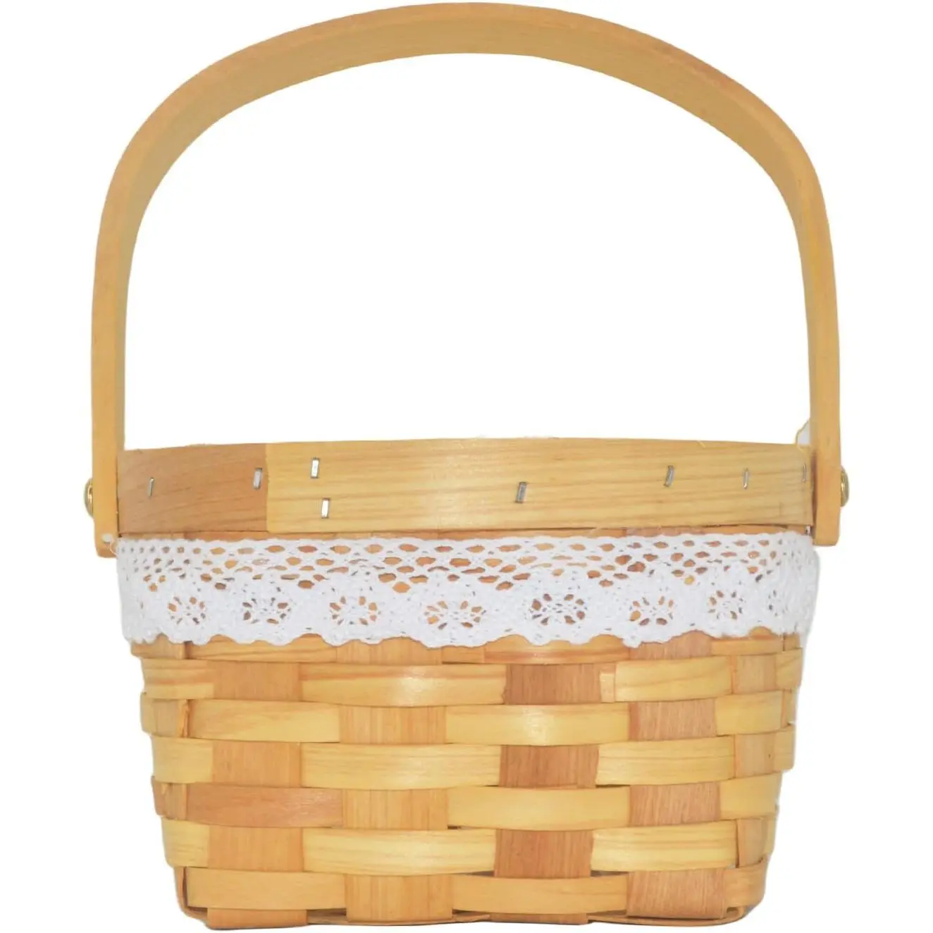 Flower Girl Basket Wooden Flower Basket Woven Flower Basket,Wedding Flower Girl Basket And  Decorations.