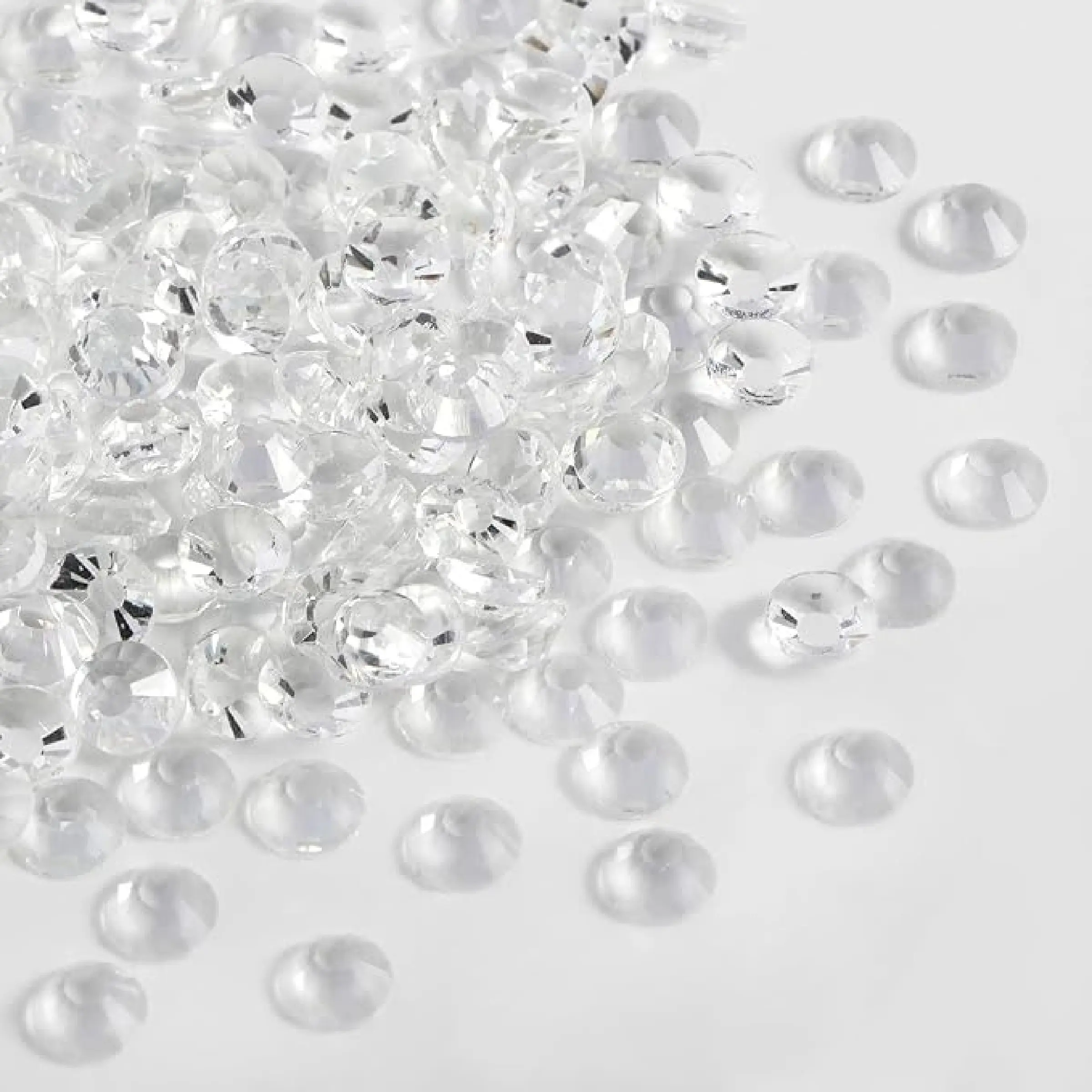 2000/5000pcs 3-4mm Transparent Flat Back Resin Rhinestones, Round Jelly Gemstones, Bling Rhinestone Decoration for Accessories, Shoes, Clothes, Cosmetics, Bags, Decoration