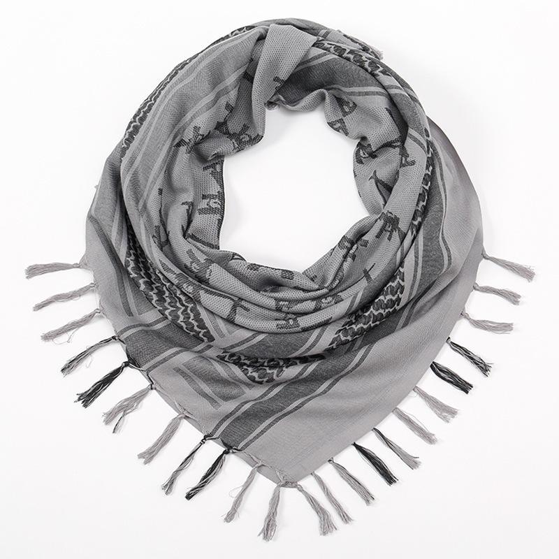 Tactical Military ShemaghScarf for Men and Women, 100% Cotton Keffiyeh Desert Wrap with Fringed Edges, Breathable Outdoor Headwear for Hiking, Camping, Airsoft, and Sun Protection in All Seasons fall hat western wear design style beret green cowboy Turban