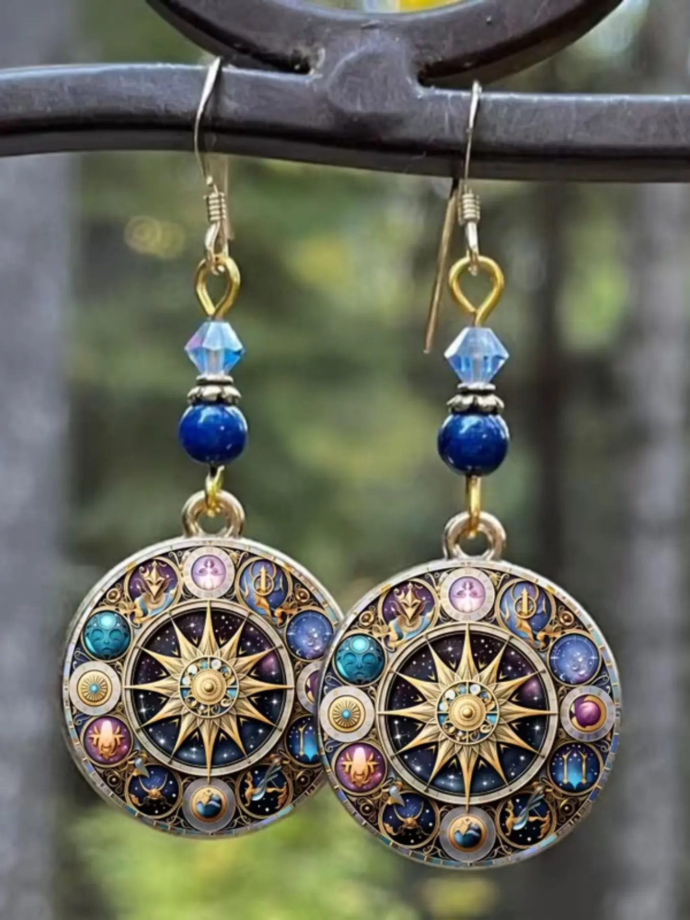 Unique Cosmic-Themed Earrings with Zodiac Signs, Stars, and Planets, Perfect for Astrology Lovers, Ideal for Christmas, Birthdays, or Everyday Wear