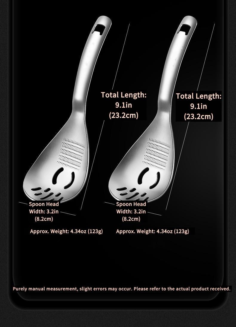 Stainless Steel Multi-Function Grating Spoon Garlic Mincer Ginger Grinder Baby Food Masher Slotted Spoon for Kitchen